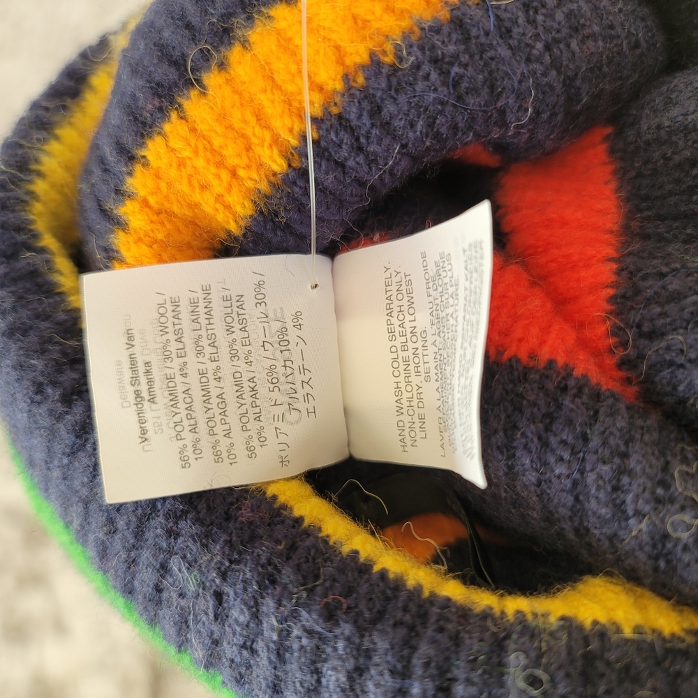 New! J. Crew Ribbed Beanie Hat Super soft Yarn Merino Wool Alpaca Navy NWT - Picture 4 of 4